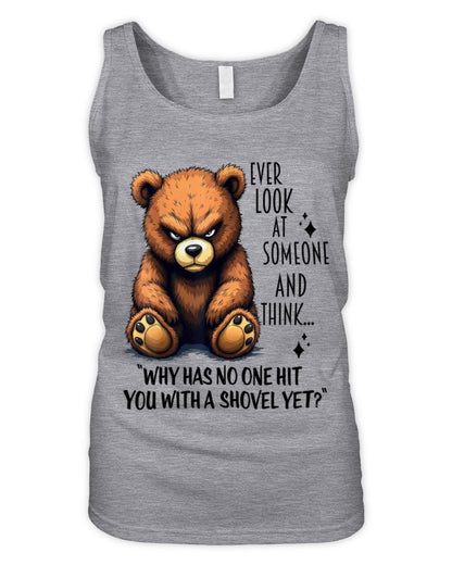Cute Bear Ever Look At Someone And Think Why TShirt Women's Tank Top