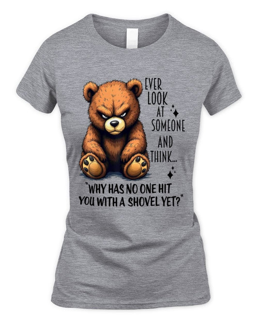 Cute Bear Ever Look At Someone And Think Why TShirt Women's Standard T-Shirt